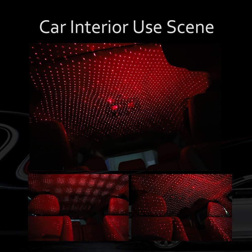 Auto Roof Star Projector Lights, USB Portable Adjustable Flexible Car, Ceiling, Bedroom, Party Interior Decorations with Romantic Atmosphere askddeal.com