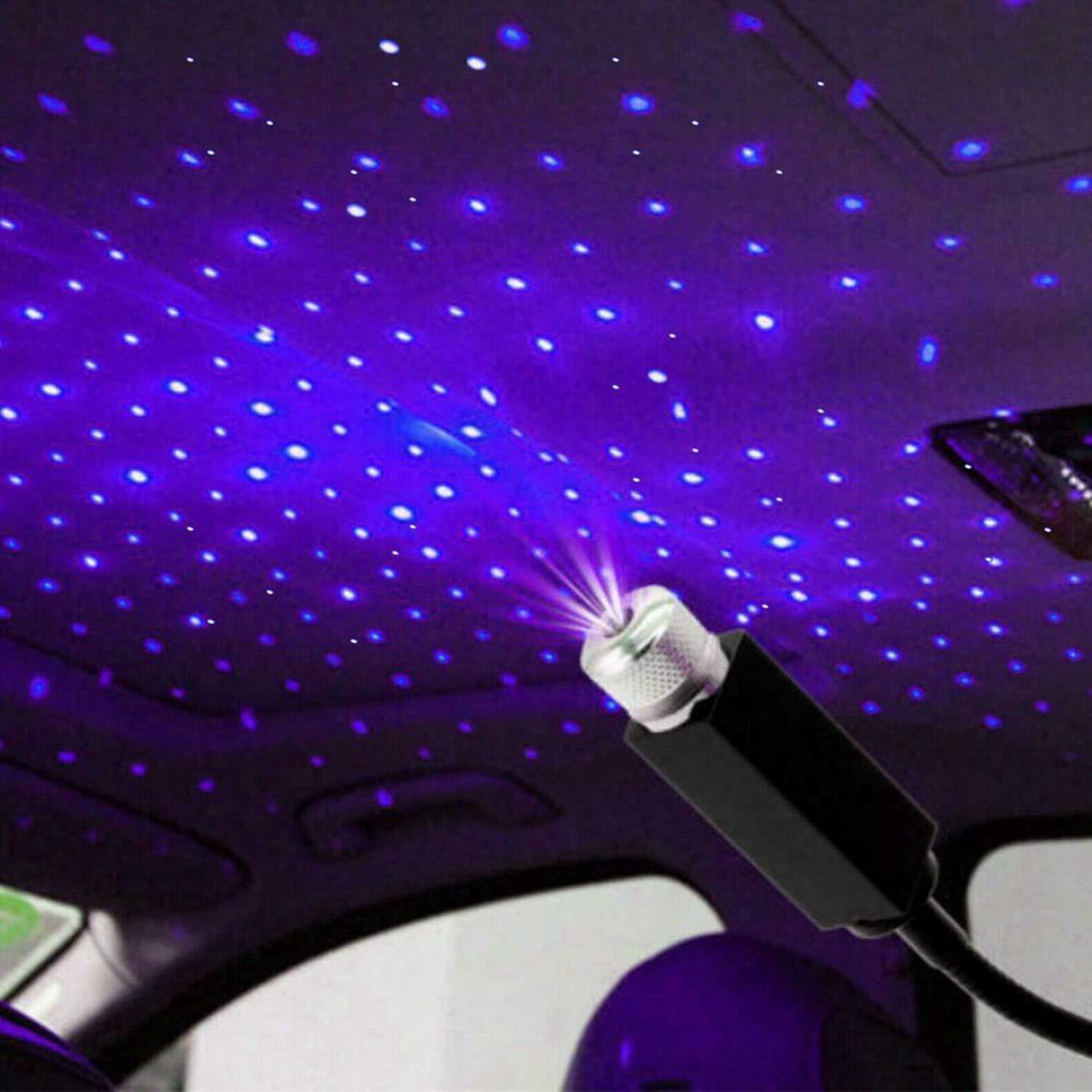 Auto Roof Star Projector Lights, USB Portable Adjustable Flexible Car, Ceiling, Bedroom, Party Interior Decorations with Romantic Atmosphere askddeal.com