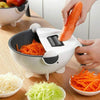 Vegetable Cutter with Drain Basket 9 in 1 Slicer, Multi-functional Magic Kitchen Veggie Fruit Shredder Grater Slicer askddeal.com